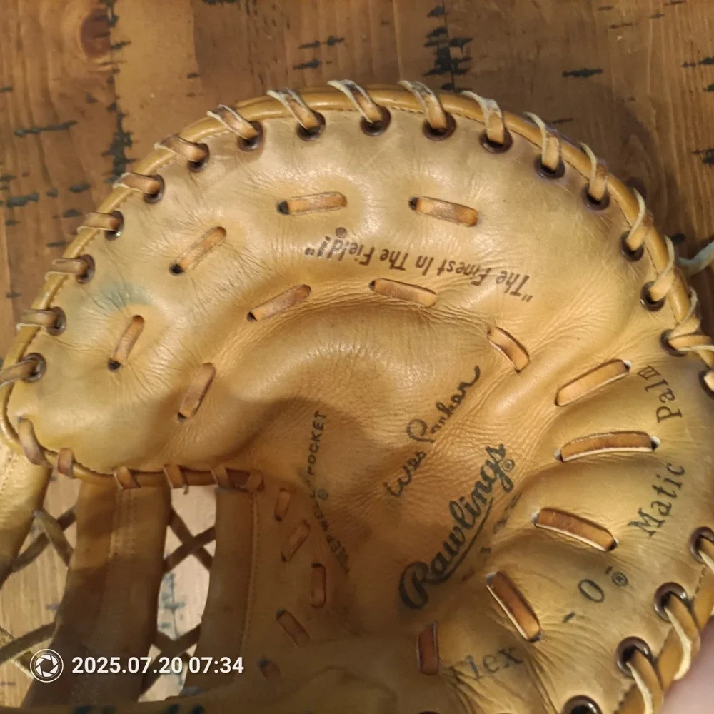 RAWLINGS FJ42 RH Thrower Mitt Glove Wes Parker Flex O Matic Palm Vintage A2